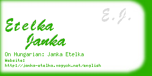 etelka janka business card